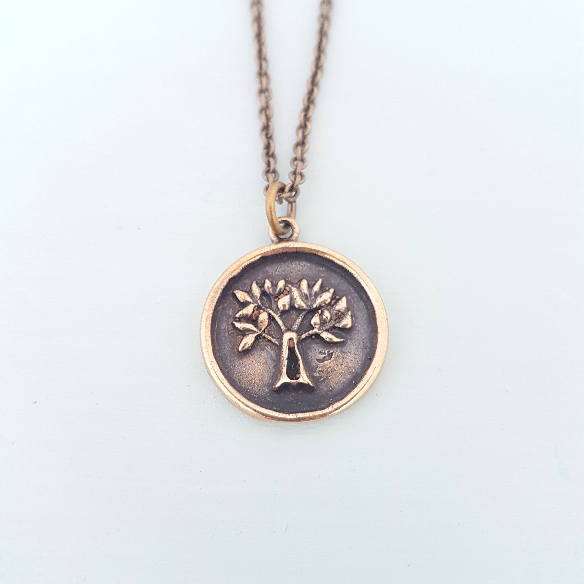 Tree of Life Necklace, Gold Bronze Personalized Gift Charm Tree of Life Pendant Charm Simple Modern Necklace Gwen Delicious Jewelry Designs