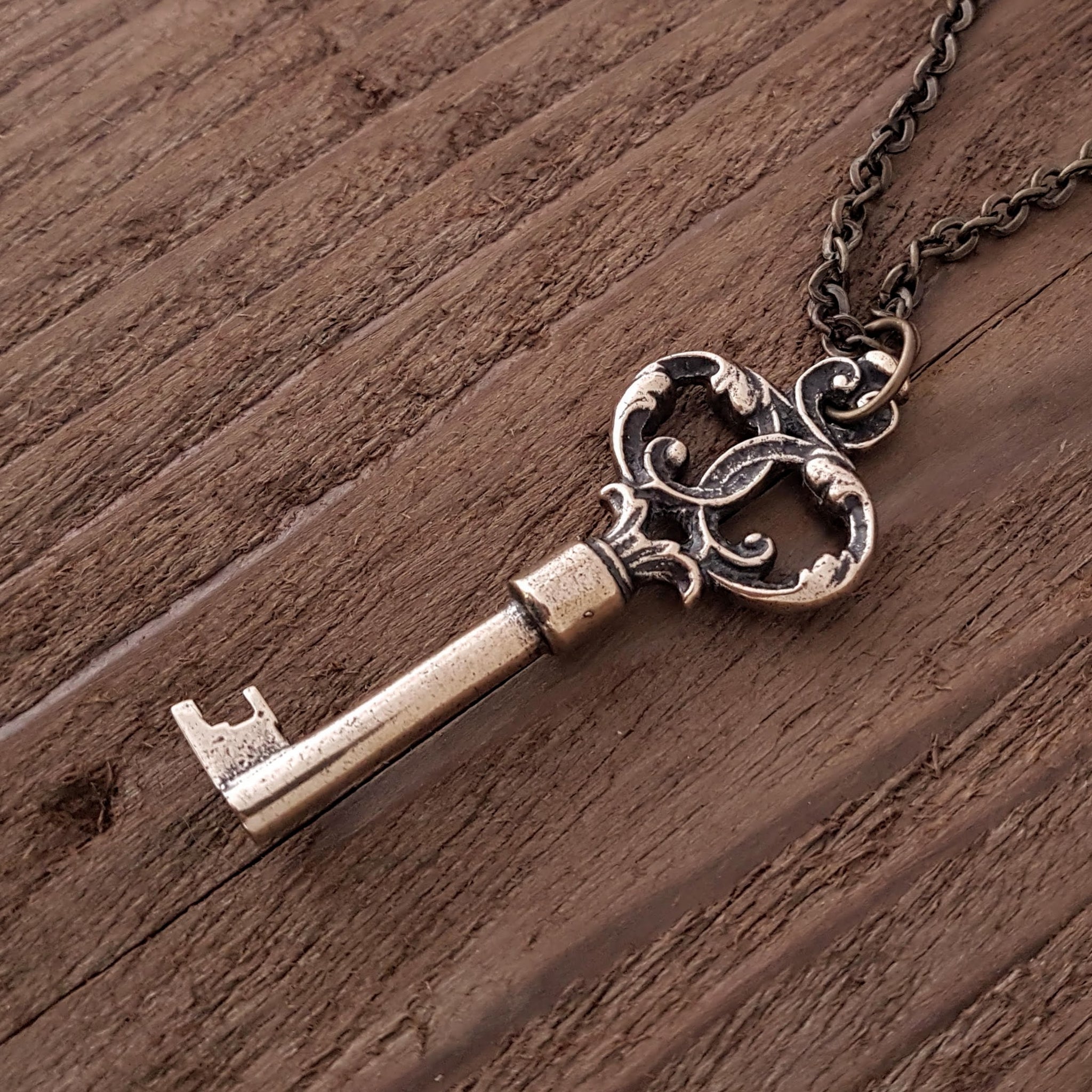 Jewelry Wholesale Sterling Silver Lock Key Design Necklace Lock Key Chain