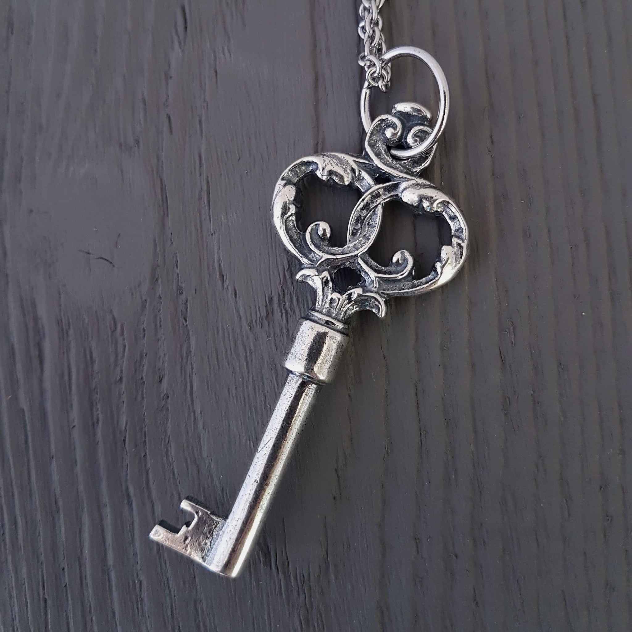 Antique Skeleton Key Necklace | Key Pendant Necklace | Vintage Key Necklace