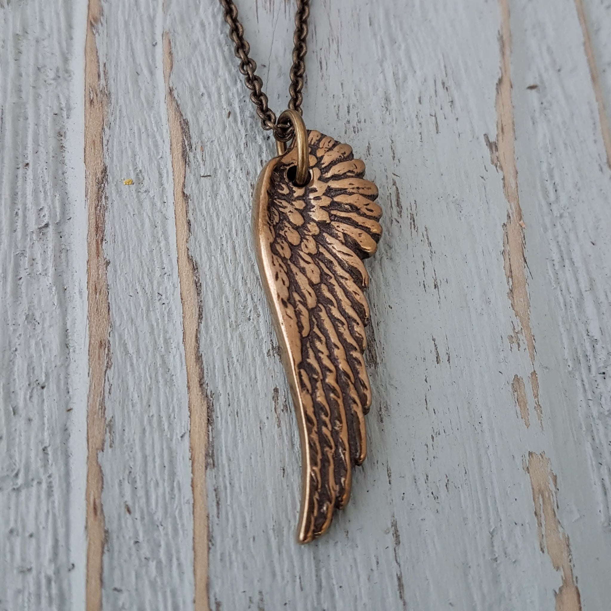 Brass Angel Wings Keychains Pendants for Necklaces Solid Copper