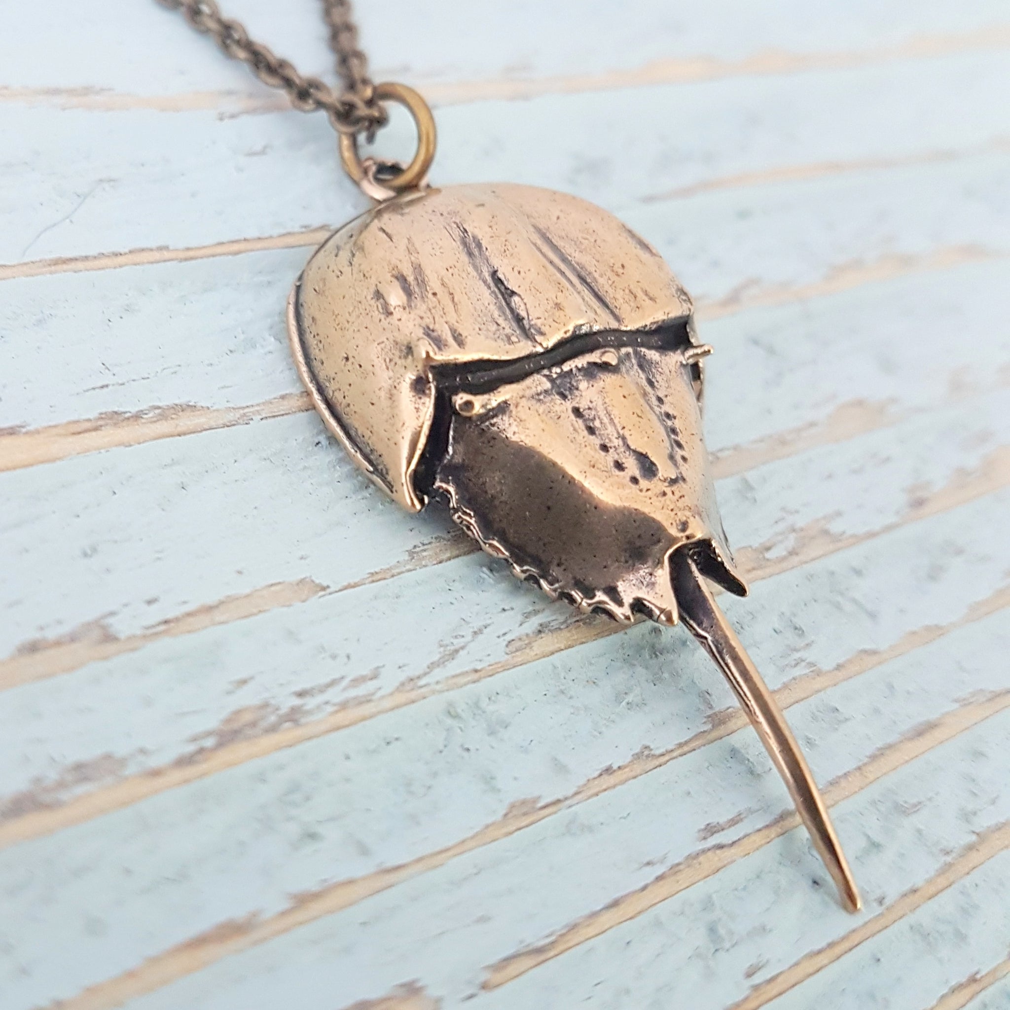 Horse Shoe Crab Necklace Pendant - Gwen Delicious Jewelry Designs