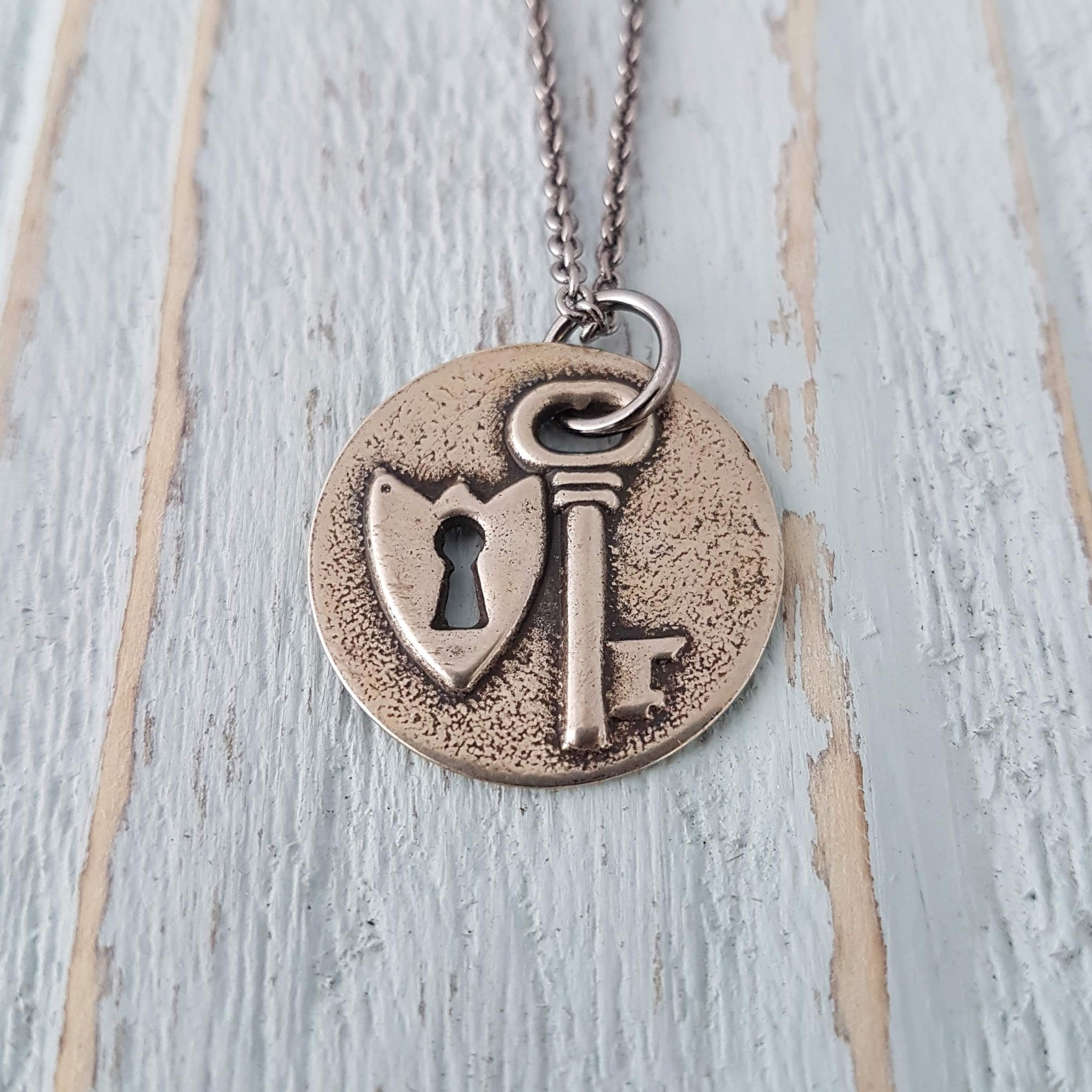 Lock and Key Pendant Necklace