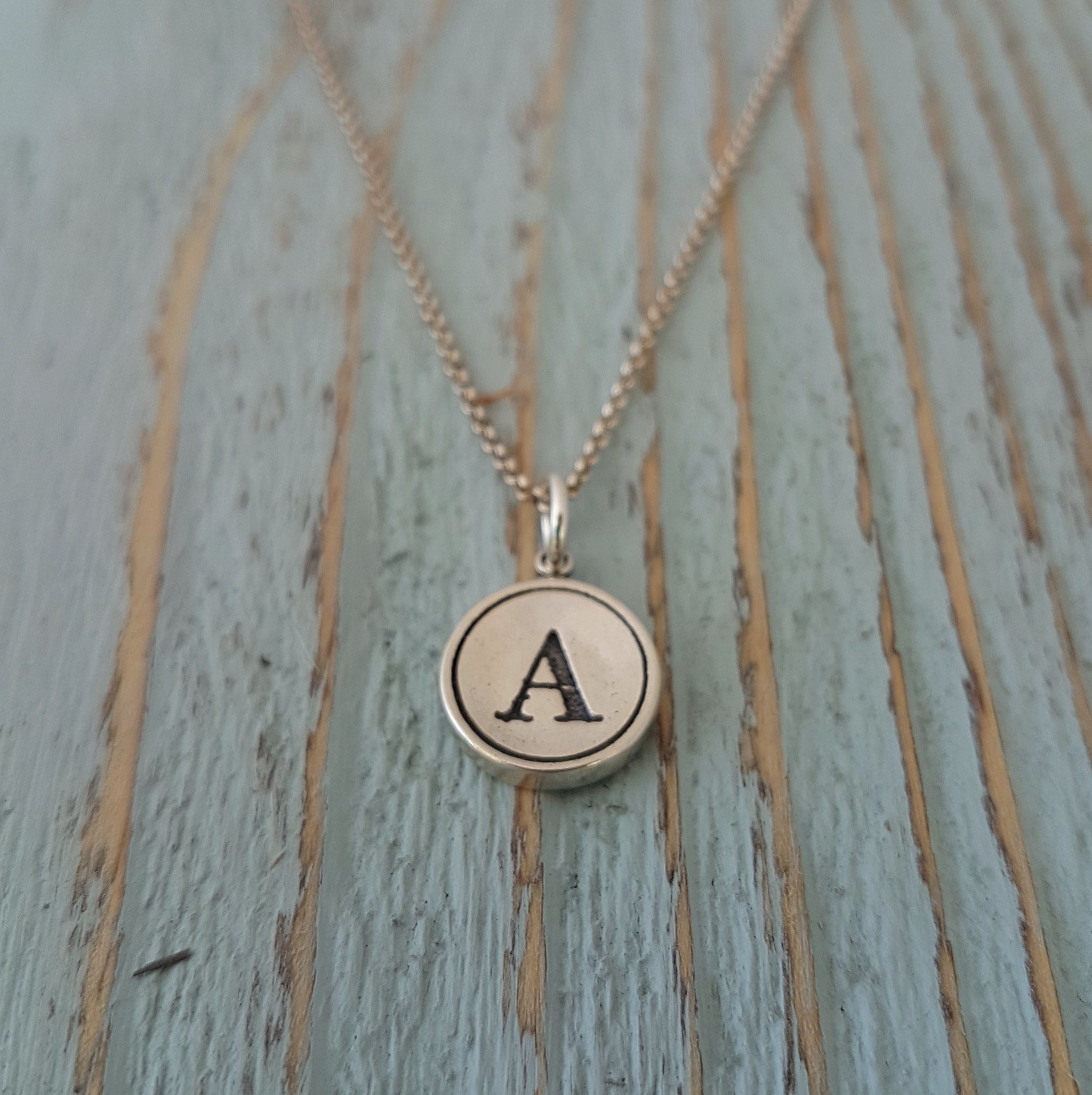 Initial Letter Charm Necklace - Gwen Delicious Jewelry Designs