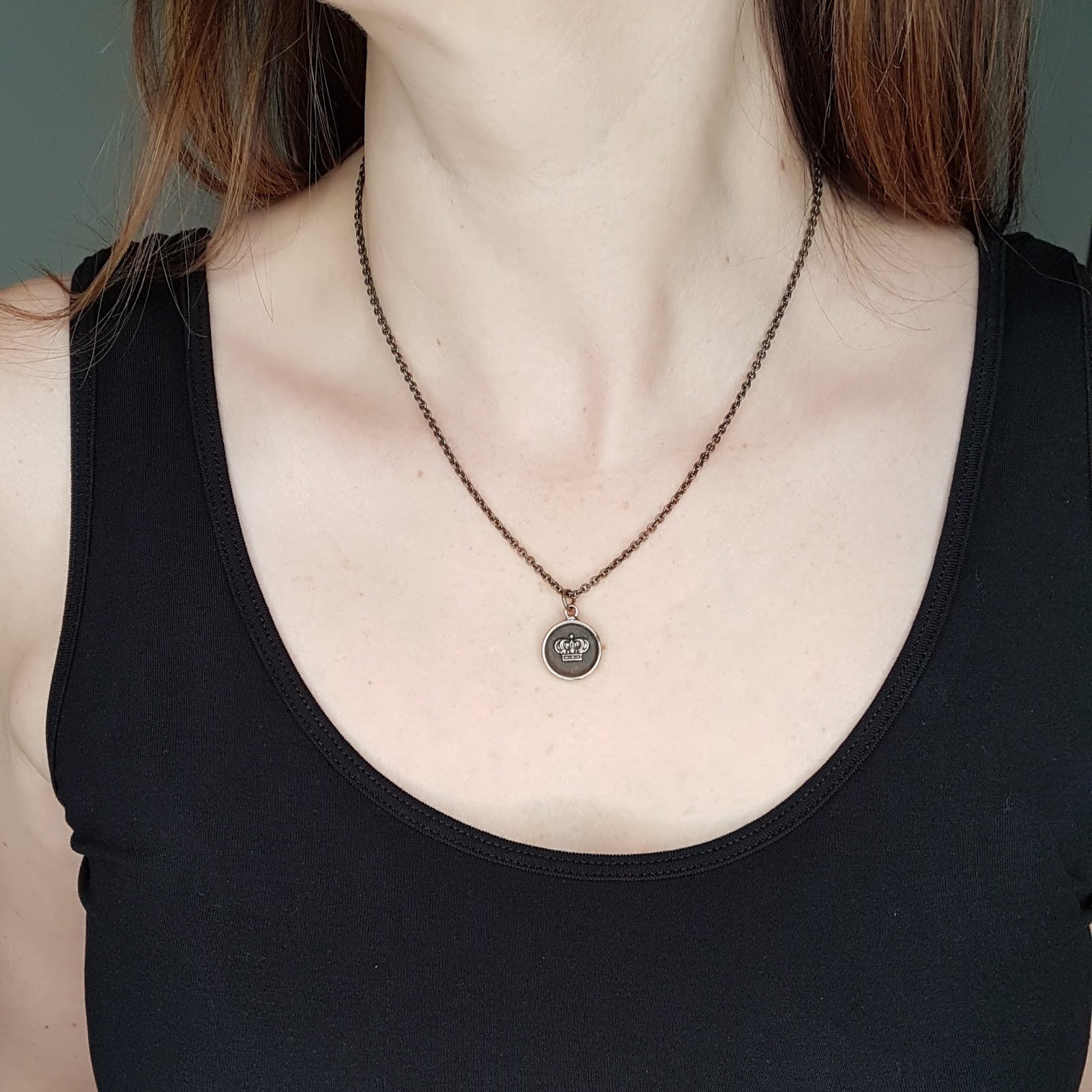 Crown Wax Seal Necklace - Gwen Delicious Jewelry Designs