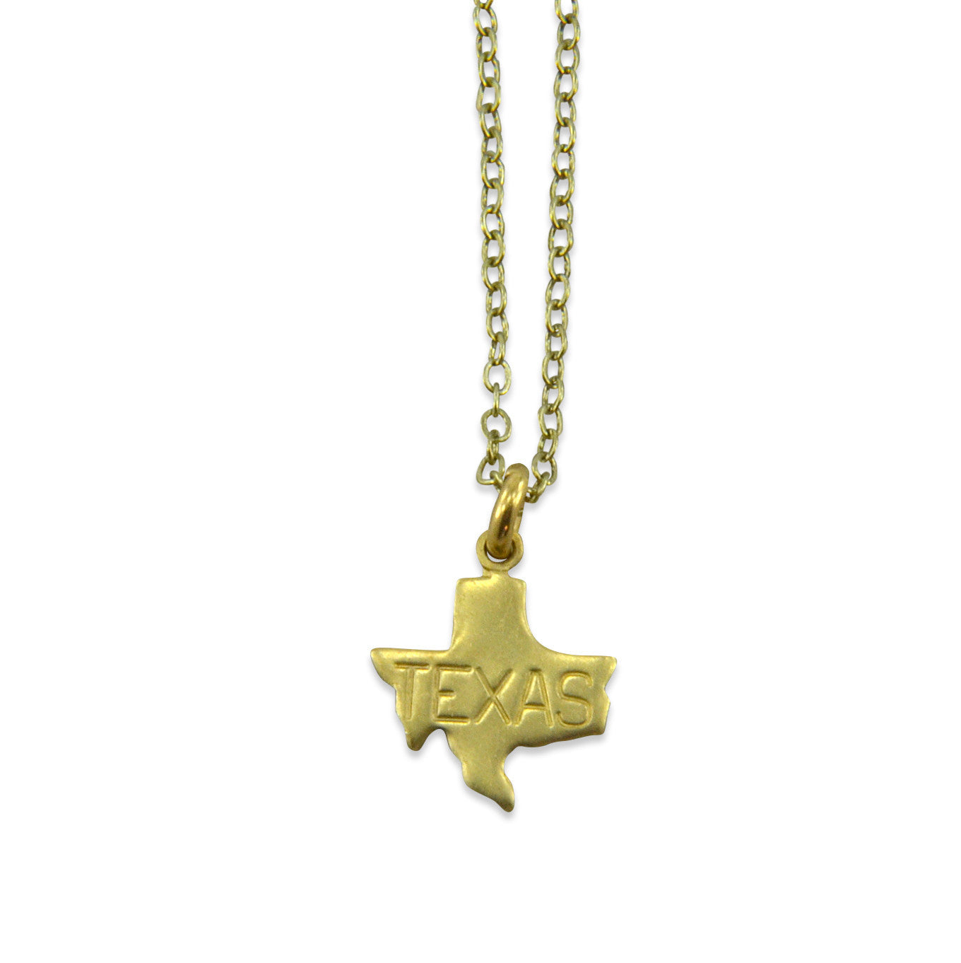 Small Gold State Charm Necklace - Gwen Delicious Jewelry Designs