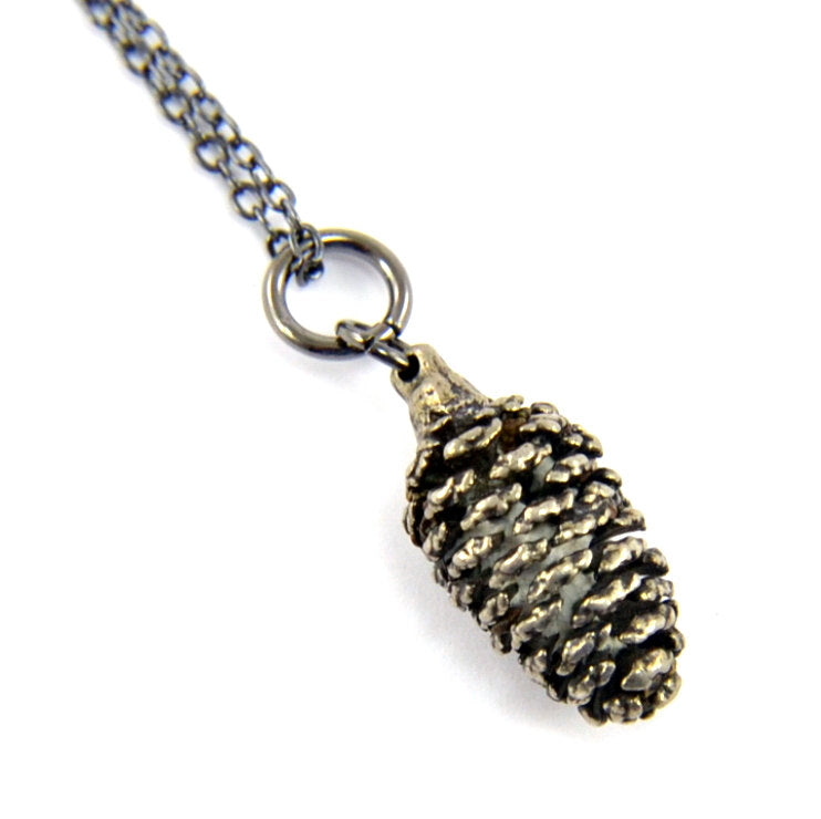 Tiny Pine Cone Necklace - Gwen Delicious Jewelry Designs