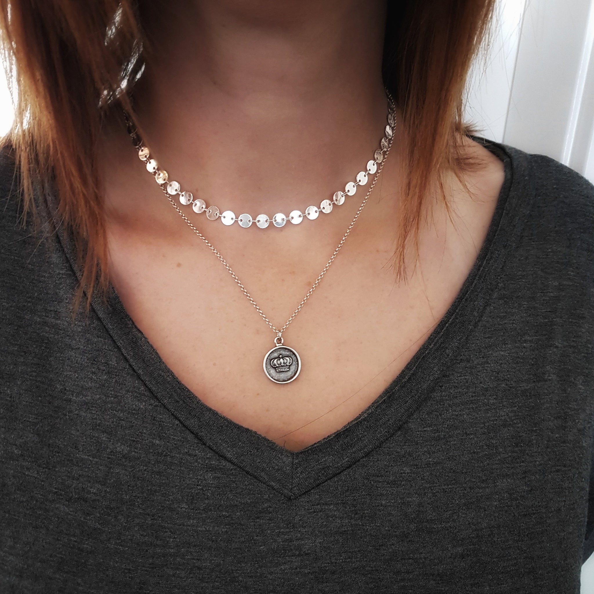 Coin Choker, Custom Length - Gwen Delicious Jewelry Designs