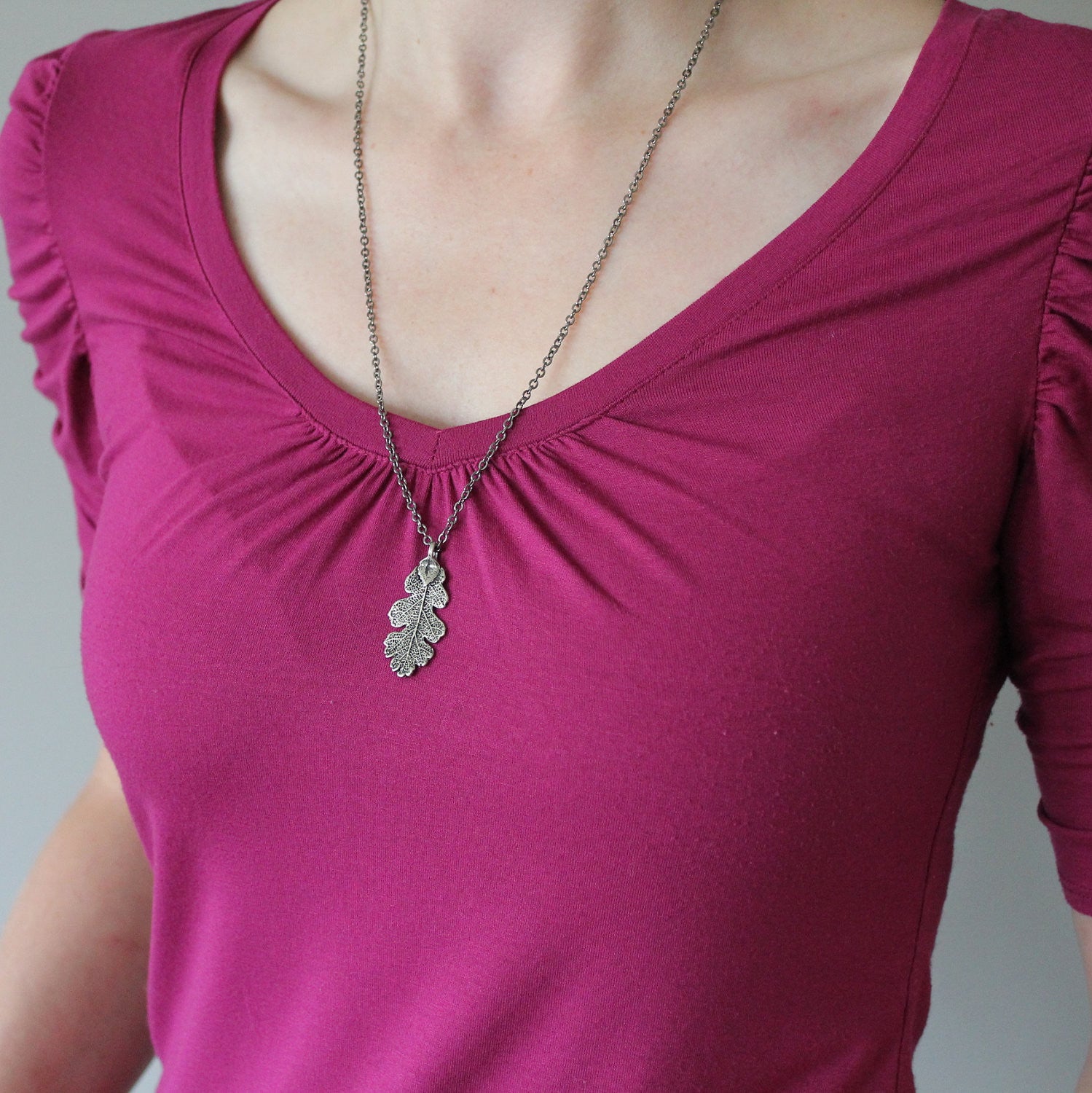 Oak Leaf Necklace - Gwen Delicious Jewelry Designs