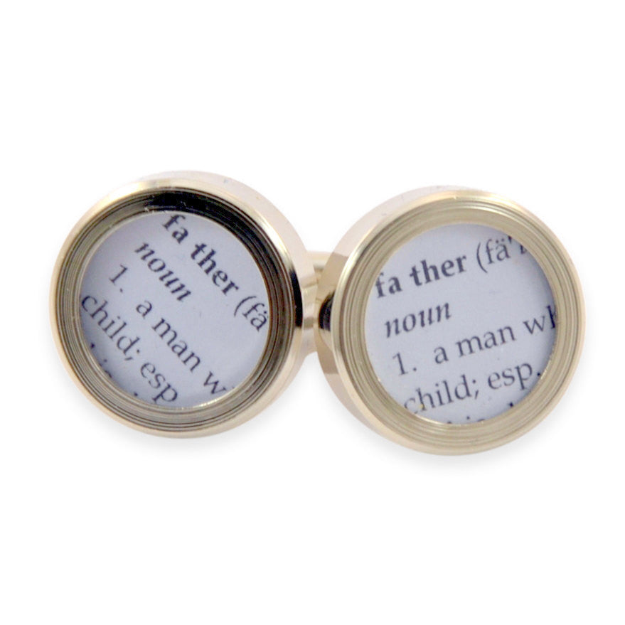 Definition of FATHER - Cuff links - Gwen Delicious Jewelry Designs