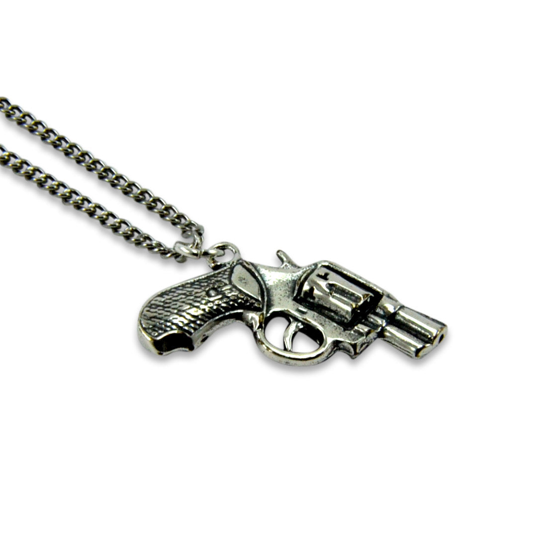 Pistol Necklace - Sterling Silver White Bronze - Gwen Delicious Jewelry Designs