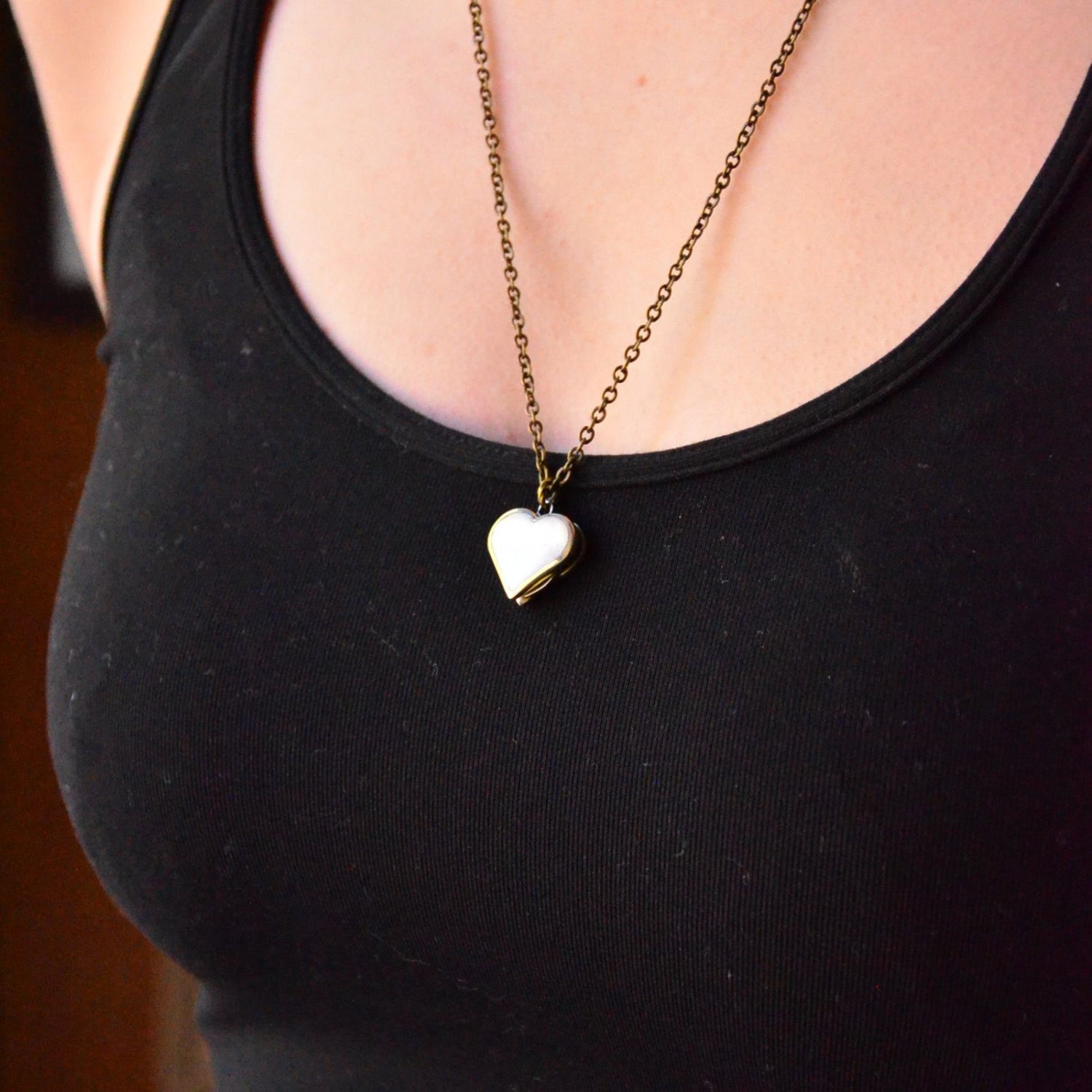Tiny Secret Heart Double Knife Necklace - Gwen Delicious Jewelry Designs