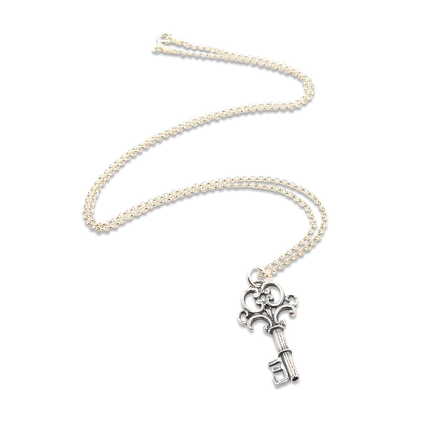 Tiny Skeleton Key Necklace - Gwen Delicious Jewelry Designs