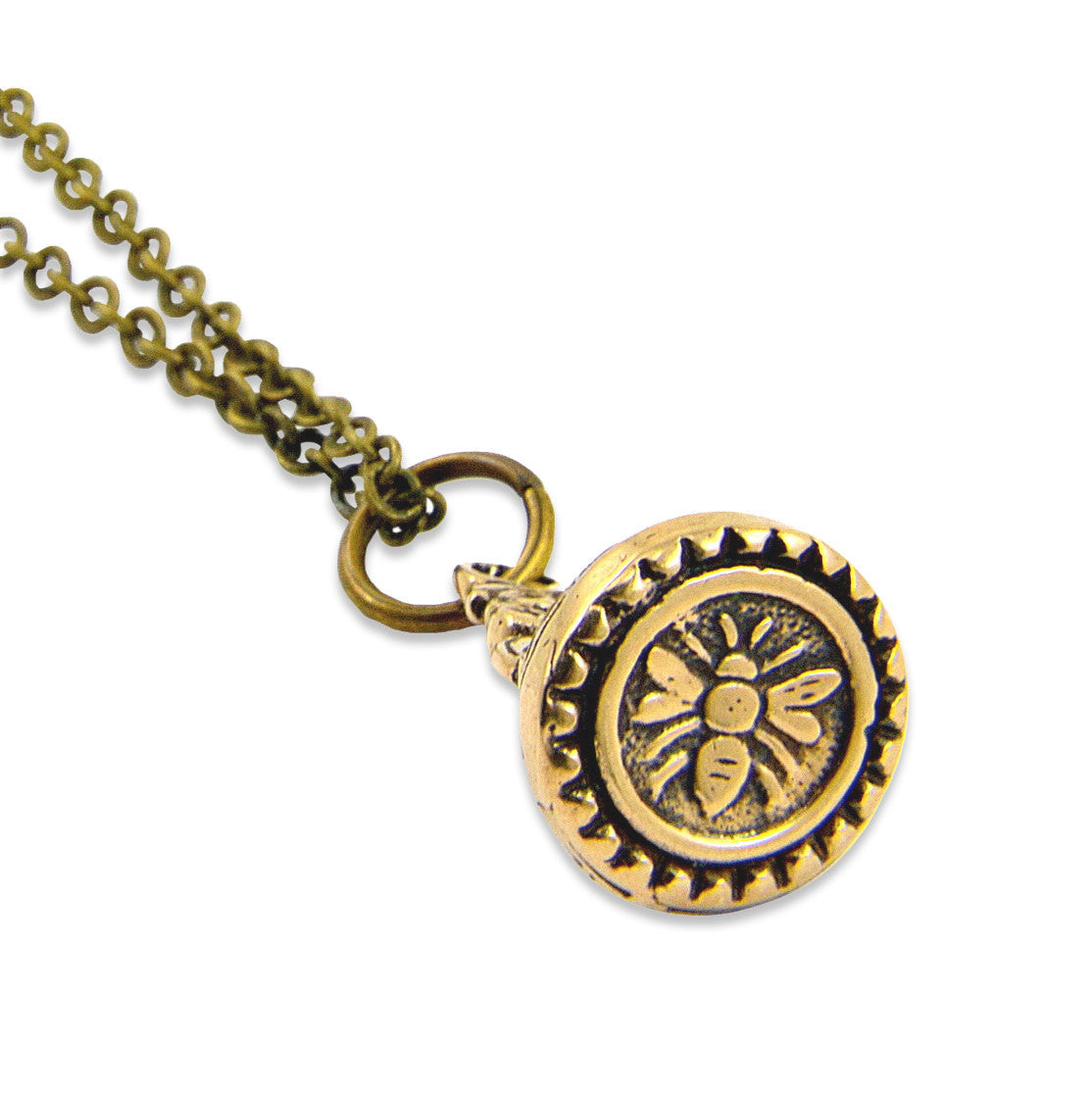 Bee Wax Seal Stamper Necklace - Gwen Delicious Jewelry Designs